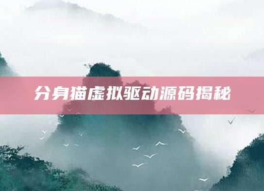 分身猫虚拟驱动源码揭秘