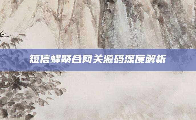 短信蜂聚合网关源码深度解析